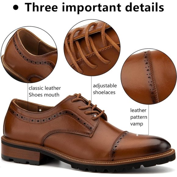Men\' sBrown Oxfords Luxury Business Casual Shoes Men\'s Lace-up Fashion Shoes main image 4